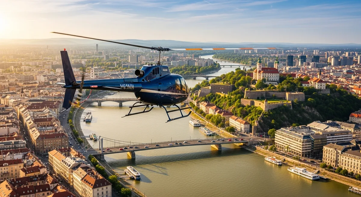 Helicopter Flight over Belgrade