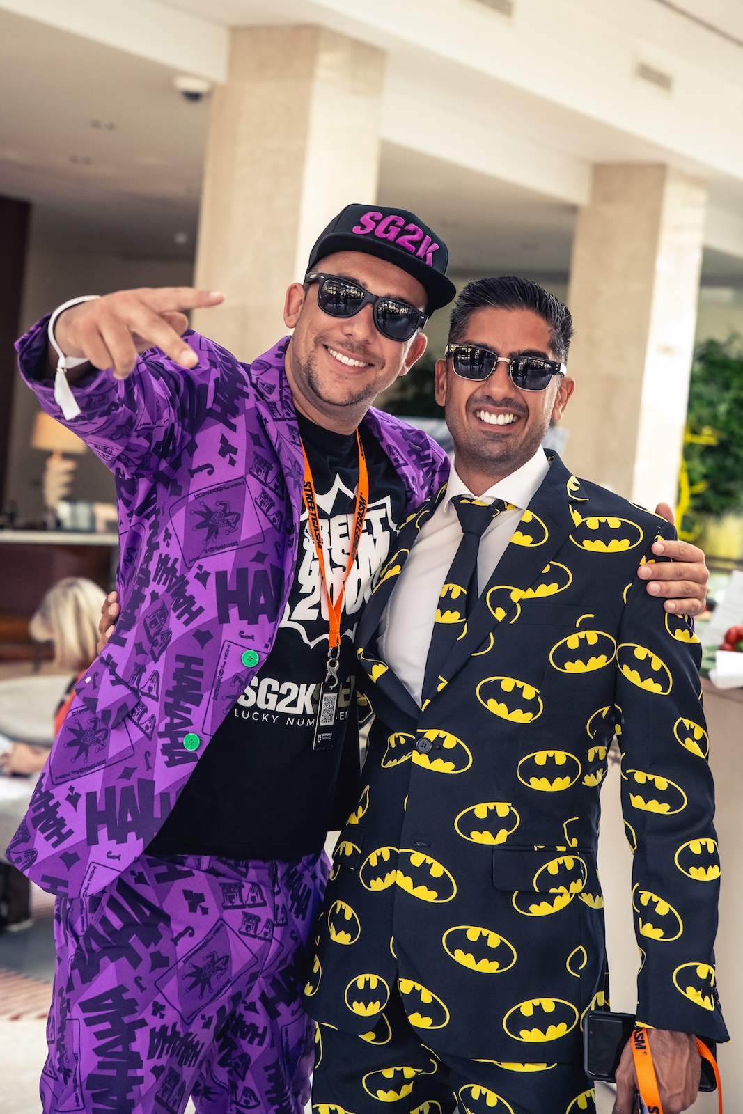 Participants in themed outfits